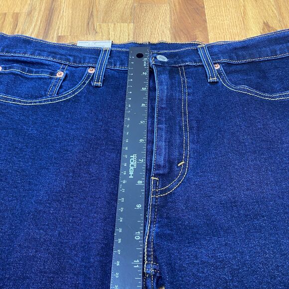 Levis 502 Jeans Mens 34x32 Blue Taper Stretch Denim Regular Fit Zip Fly New - Picture 12 of 14